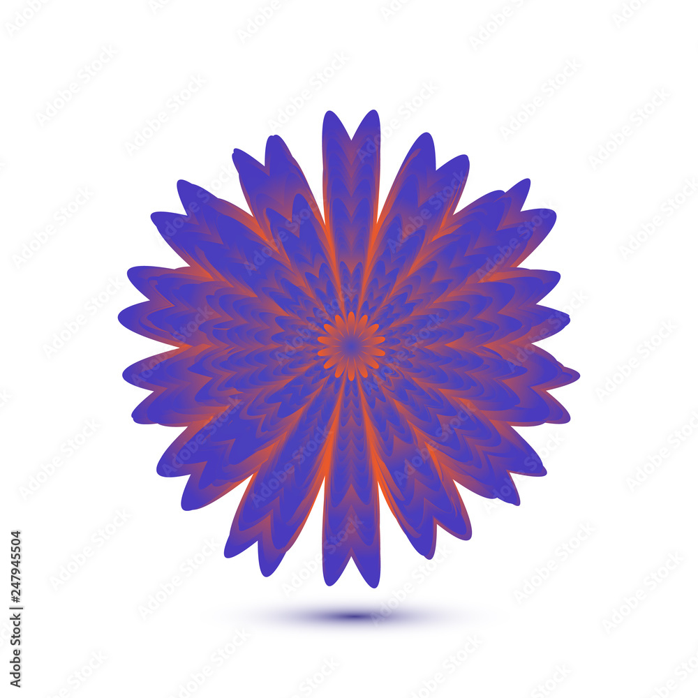 Beautiful abstract conceptual violet flower for decoration