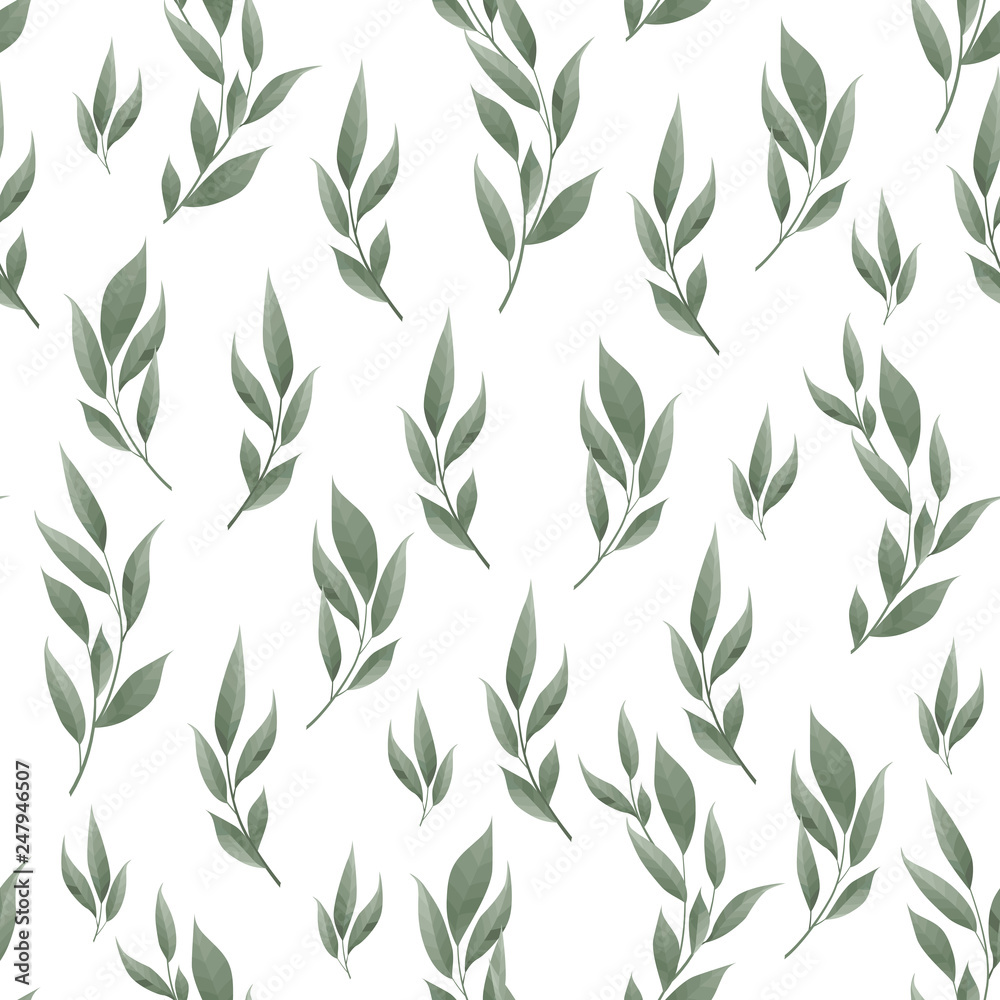 Naklejka premium Seamless leaves pattern. Design for banner, poster, card, cover, invitation, placard brochure or header.