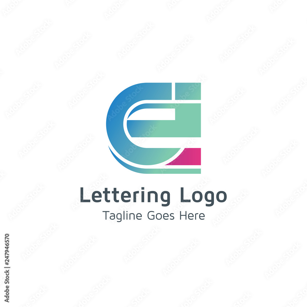Lettering E Vector