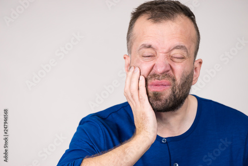 Man having tooth pain