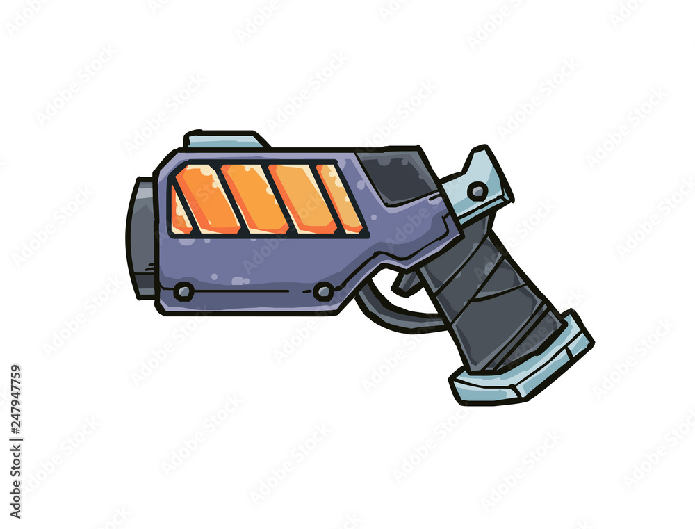 Fototapeta premium Blaster gun as game item for computer game