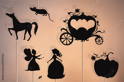 Cinderella storytelling,  shadow puppets.