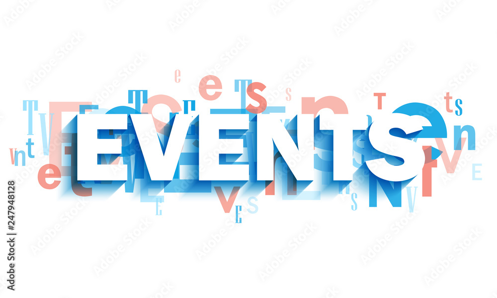 EVENTS colorful typography banner