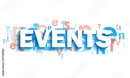 EVENTS colorful typography banner