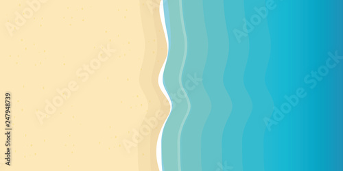 summer holiday on the beach background with sand and turquoise water vector illustration EPS10