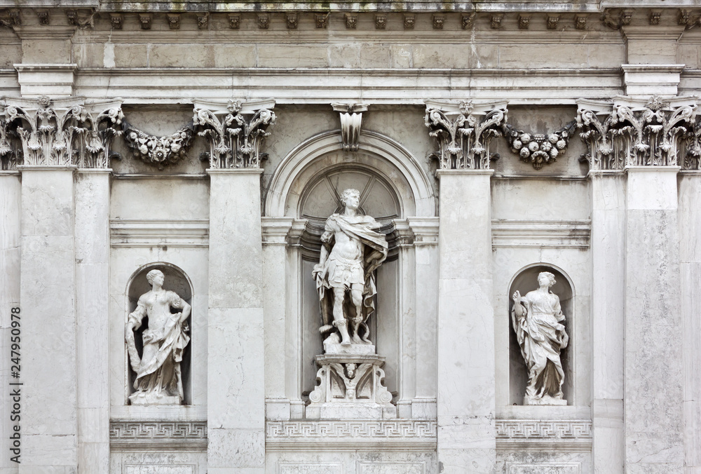 Detail of the Exterior of Santa Maria della Salute Church in Venice