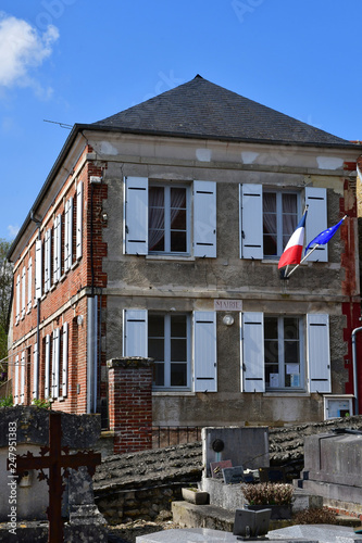 Berthenonville, France - april 3 2017 : picturesque village in spring photo