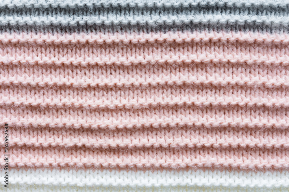 White and gray realistic knit texture pattern. background for banner, site, card, wallpaper. White and gray realistic knit texture pattern. background for banner, site, card, wallpaper.