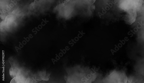 Border from smoke. Misty effect for film , banner,flyer,covers.