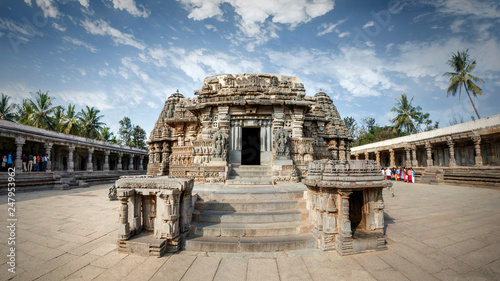 The astonishingly beautiful Keshava Temple in Somnathpur, Karnataka, India photo