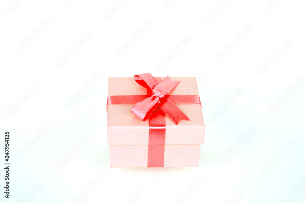 gift box with red bow and white background gift box with red bow and white background