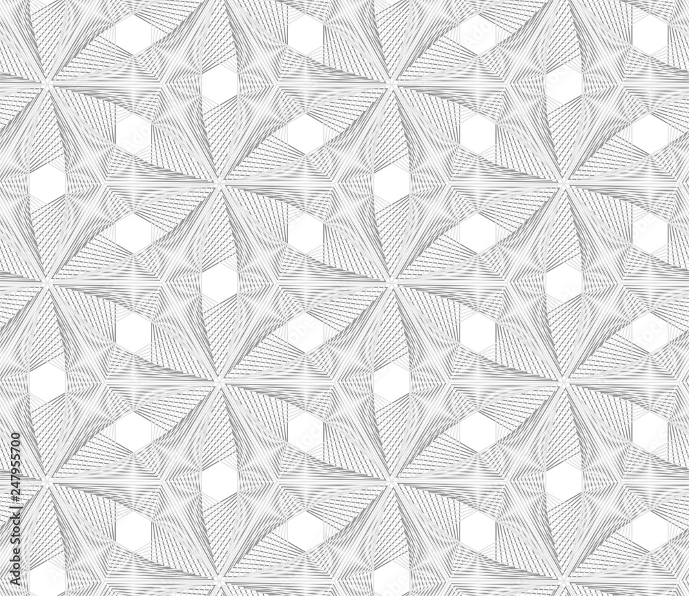 Guilloche vector seamless pattern. 3d color background with optical blending - Vector 