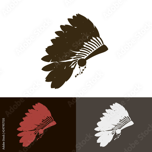 Indian Headdress. Vector illustration.