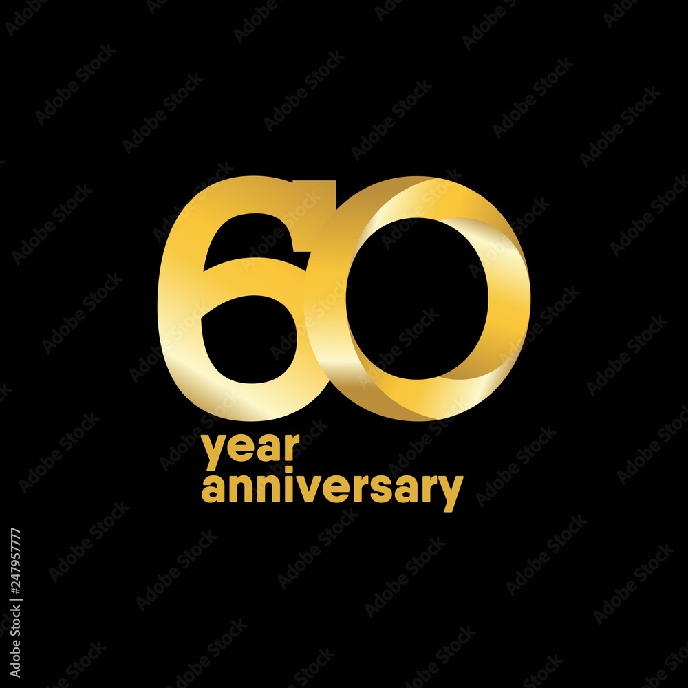 60 Year Anniversary Vector Template Design Illustration 60 Year Anniversary Vector Template Design Illustration
