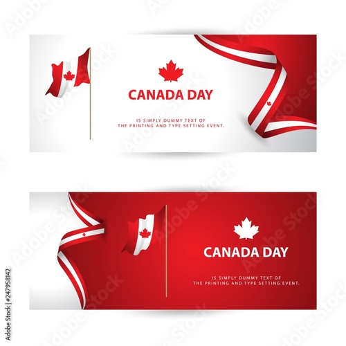 Canada Day Vector Template Design Illustration