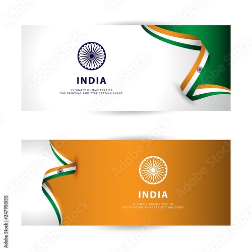 India Independence Day Vector Template Design Illustration