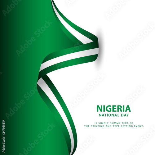 Nigeria Independence Day Vector Template Design Illustration