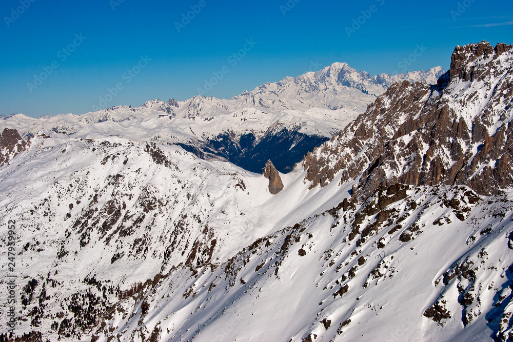 Mont Blanc Mont Vallon Meribel Mottaret 3 Valleys French Alps France Mont Blanc Mont Vallon Meribel Mottaret 3 Valleys French Alps France