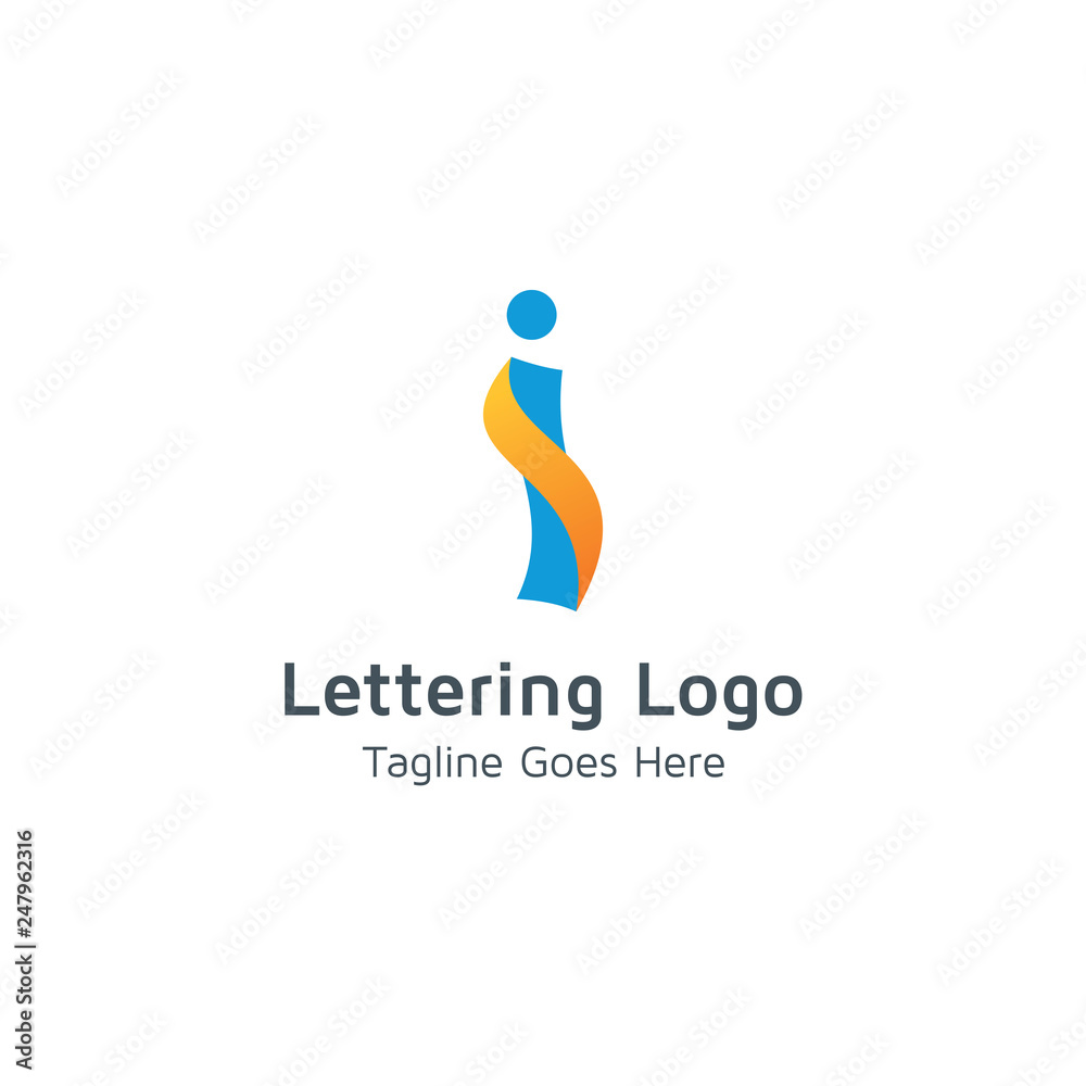 Lettering I Vector