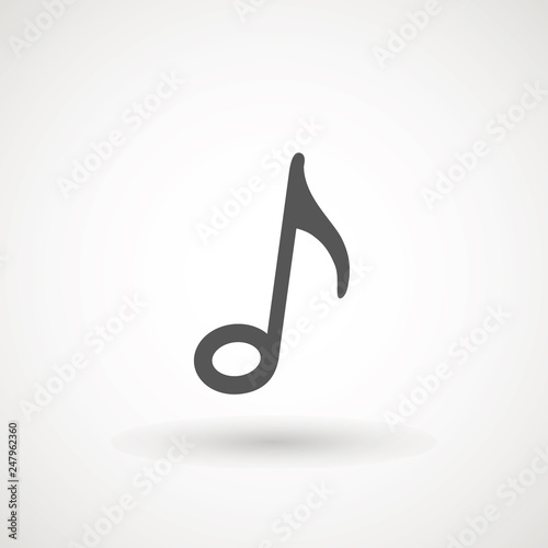 Music note icon in trendy flat style isolated on background. Music note icon page symbol for your web site design logo, app, UI. Vector illustration, EPS10. - Vector.