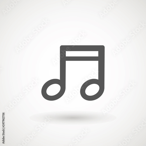 Music note icon in trendy flat style isolated on background. Music note icon page symbol for your web site design logo, app, UI. Vector illustration, EPS10. - Vector.