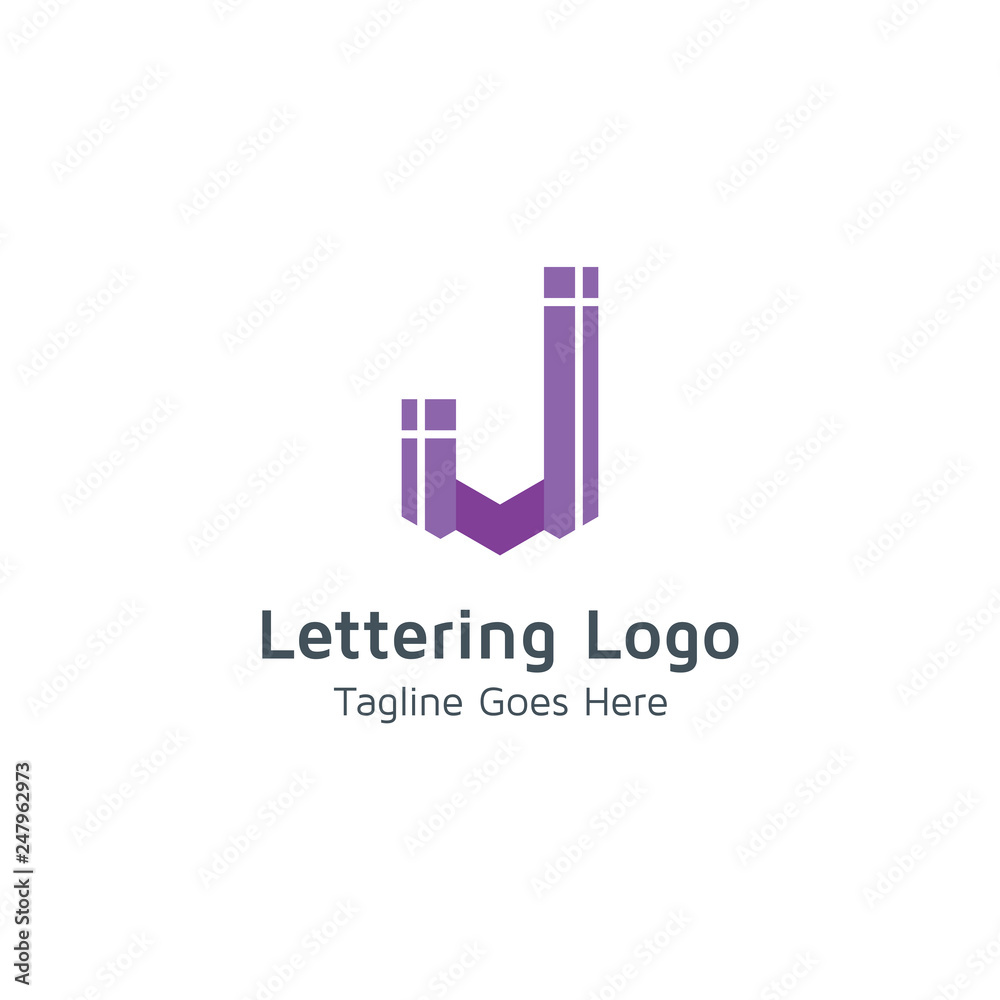 Lettering J Vector