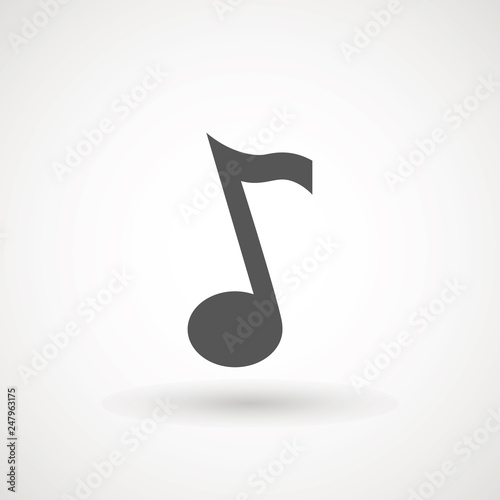Music note icon in trendy flat style isolated on background. Music note icon page symbol for your web site design logo, app, UI. Vector illustration, EPS10. - Vector.