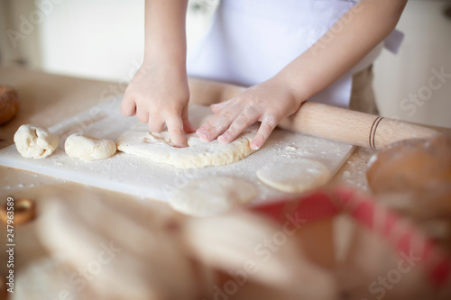 white bread, cupcake, donut, dough, children mold dough