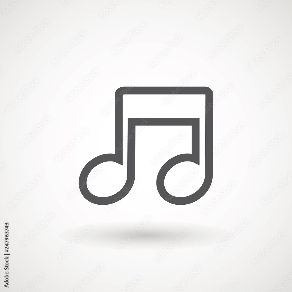 Music note icon in trendy flat style isolated on background. Music note icon page symbol for your web site design logo, app, UI. Vector illustration, EPS10. - Vector. Music note icon in trendy flat style isolated on background. Music note icon page symbol for your web site design logo, app, UI. Vector illustration, EPS10. - Vector.