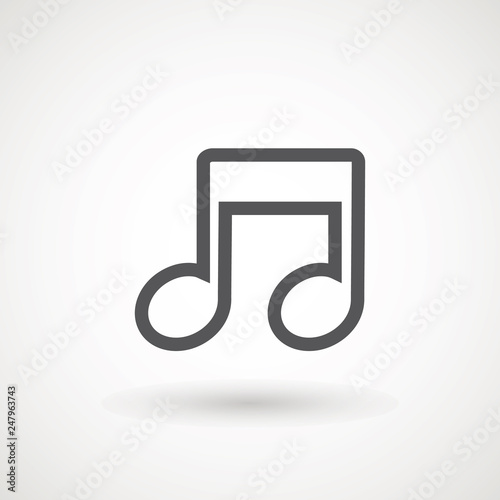 Music note icon in trendy flat style isolated on background. Music note icon page symbol for your web site design logo, app, UI. Vector illustration, EPS10. - Vector.