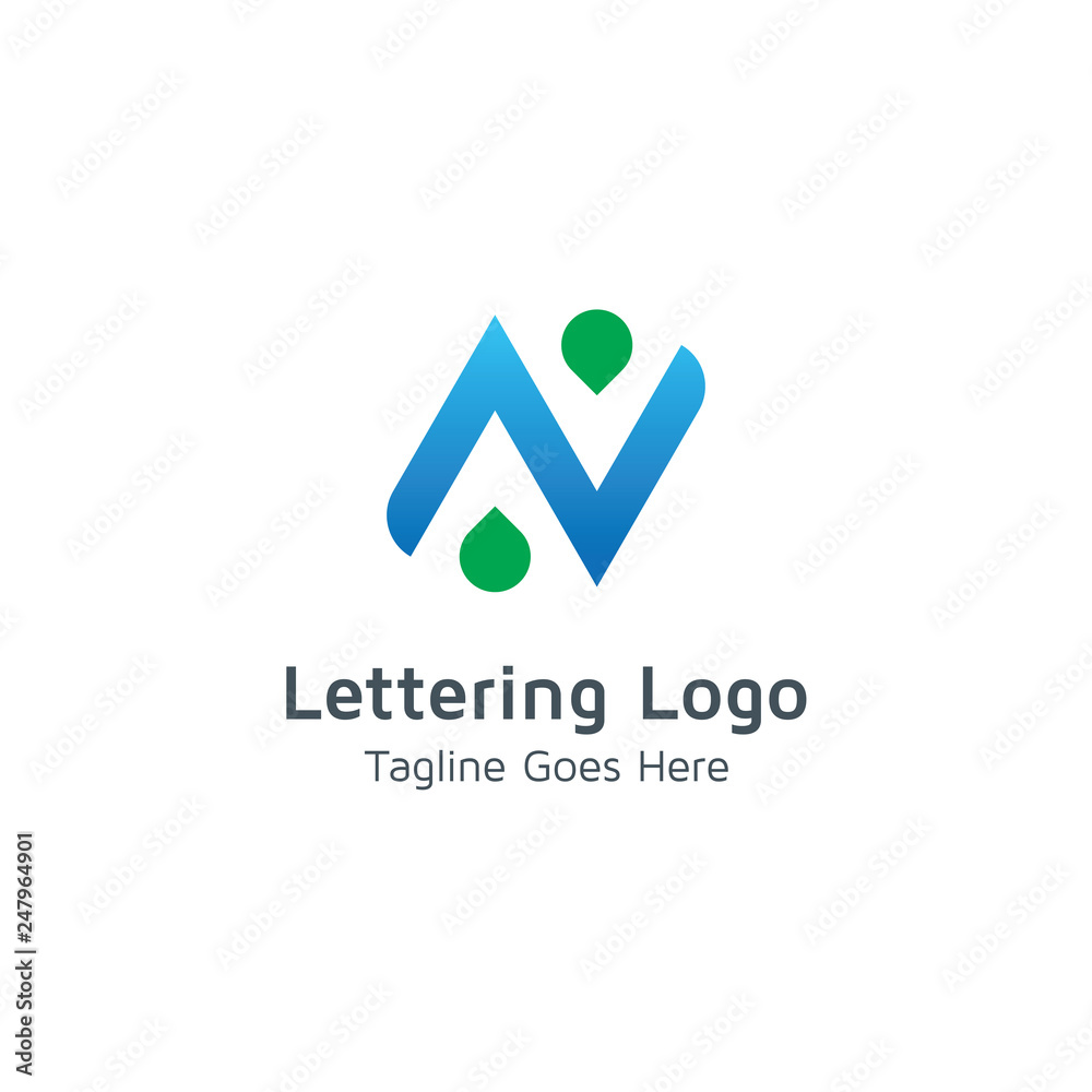 Lettering N Vector Lettering N Vector