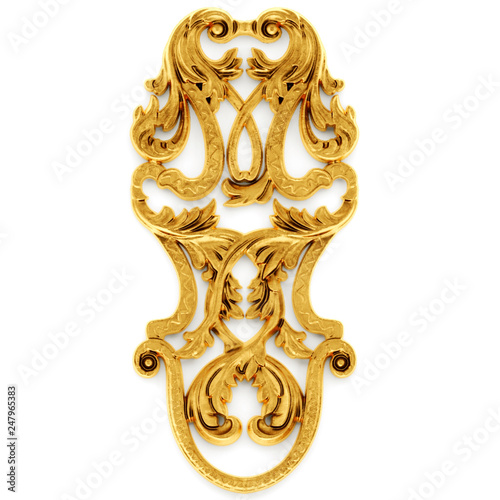 Gilded stucco, collection gold cartouche 