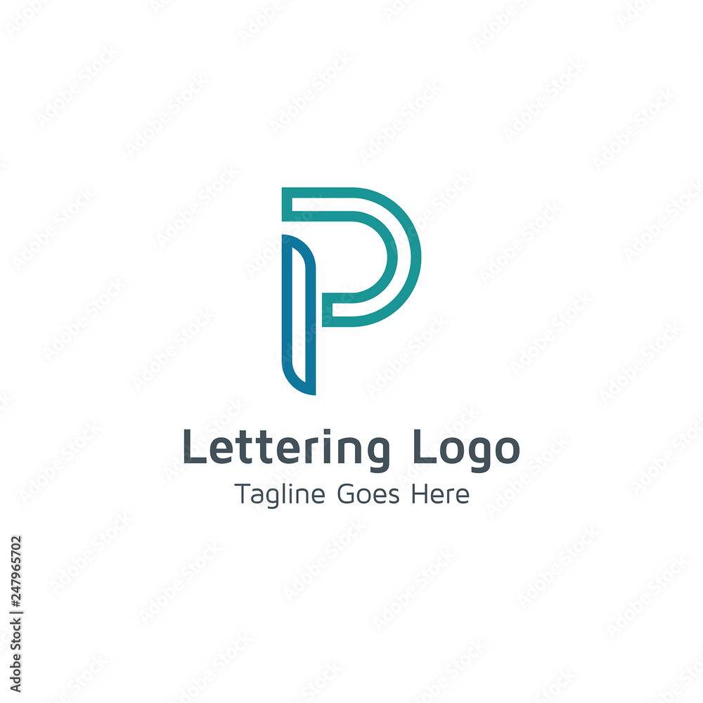 Lettering P Vector Lettering P Vector