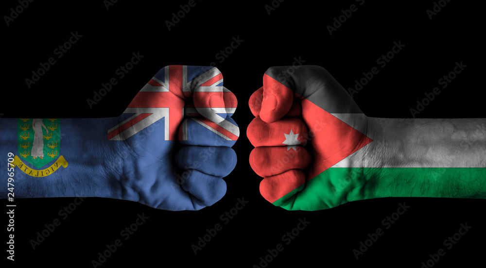 Fototapeta premium Brit virgin islands vs Jordan