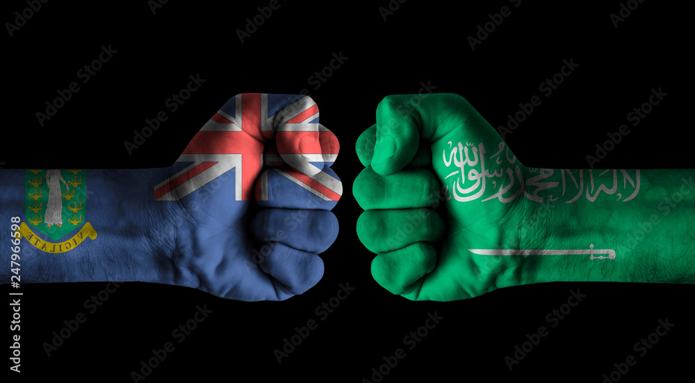 Fototapeta premium Brit virgin islands vs Saudi arabia