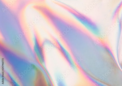 Iridescent background. Holographic Abstract soft pastel colors backdrop. Holographic Foil Backdrop. Trendy creative gradient. photo