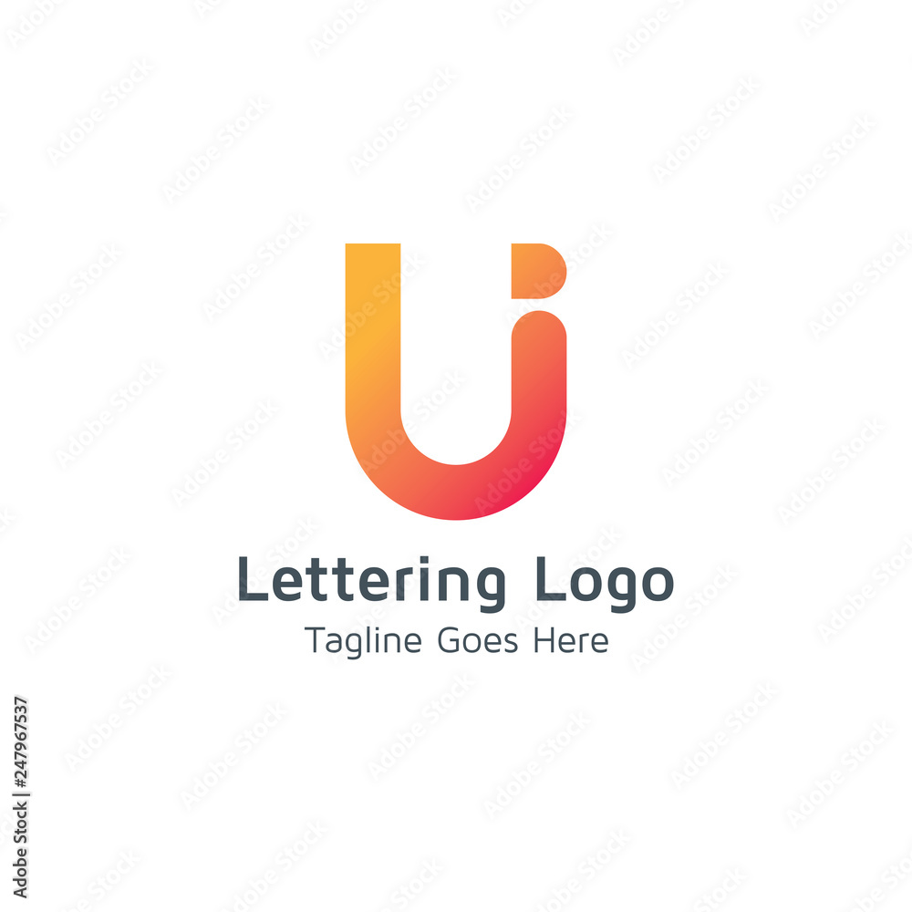 Lettering U Vector Lettering U Vector