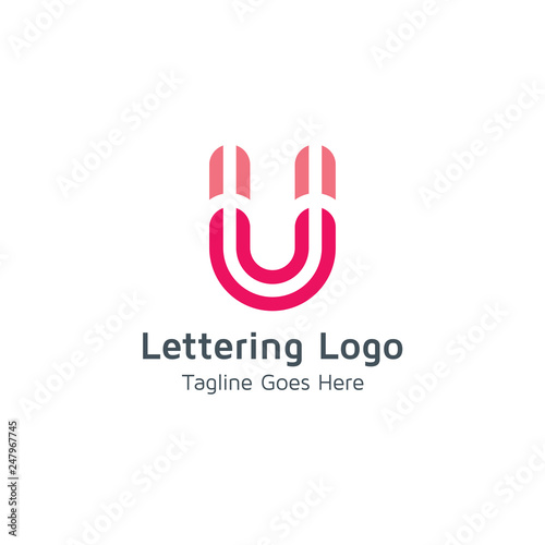 Lettering U Vector