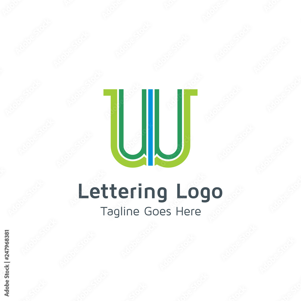 Lettering W Vector Lettering W Vector