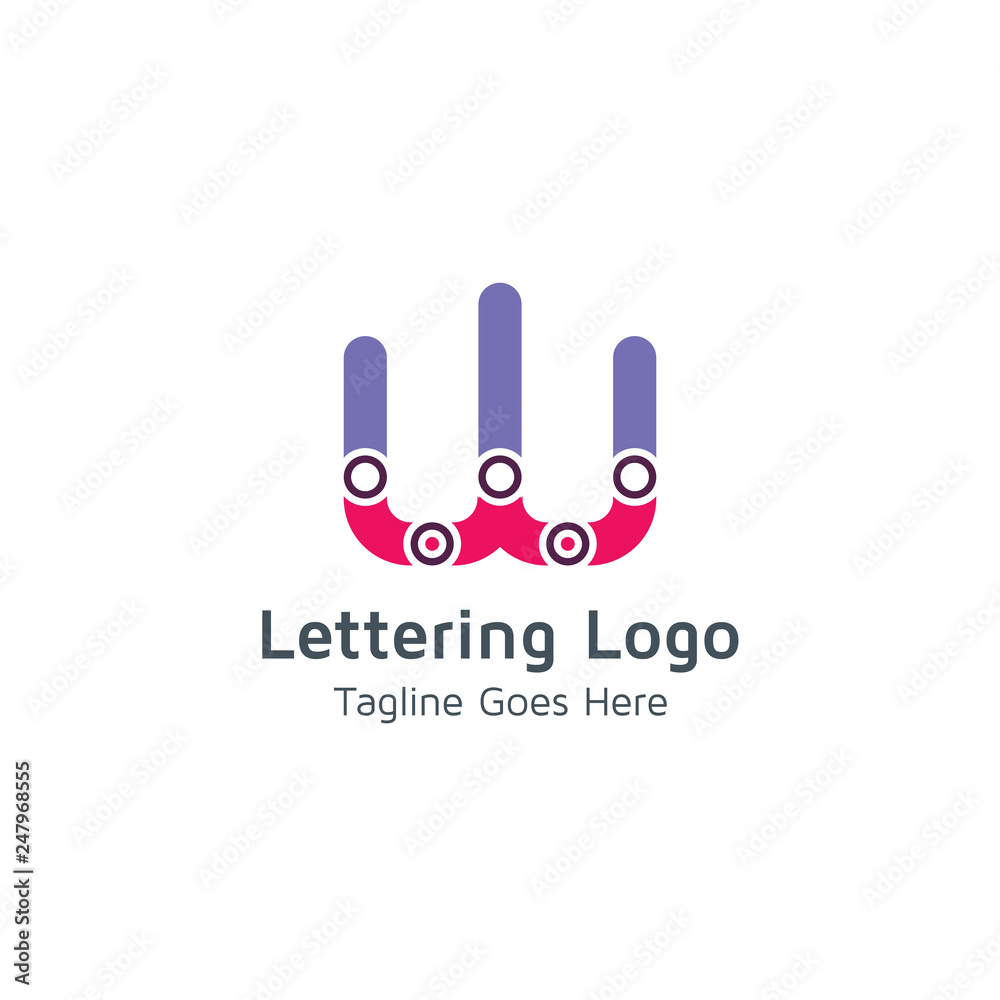 Lettering W Vector Lettering W Vector