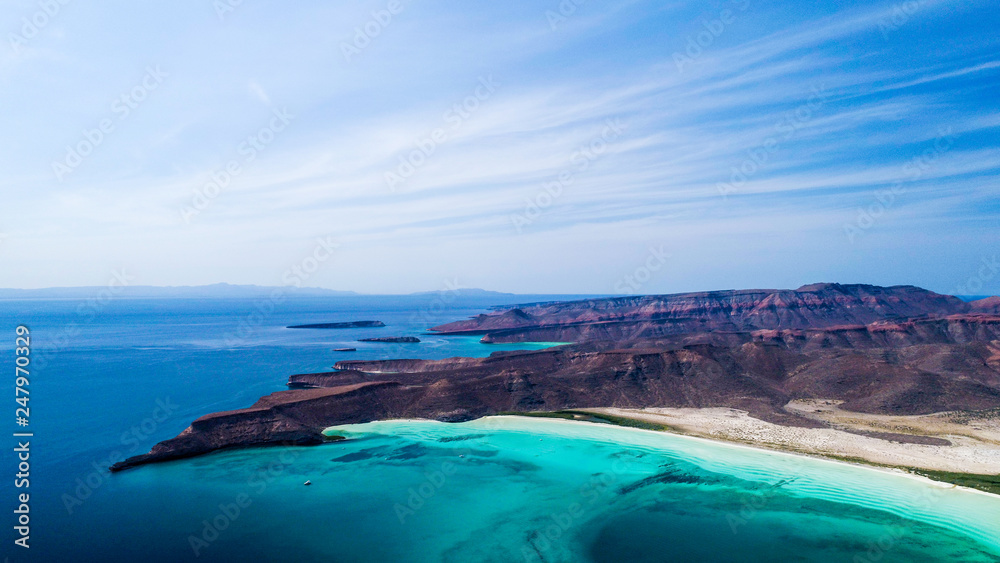 Aerial panoramics from Espiritu Santo Island, Baja California Sur, Mexico. Aerial panoramics from Espiritu Santo Island, Baja California Sur, Mexico.