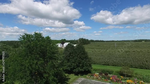 Residence Garden Tenniscourt Flyup Aerial photo