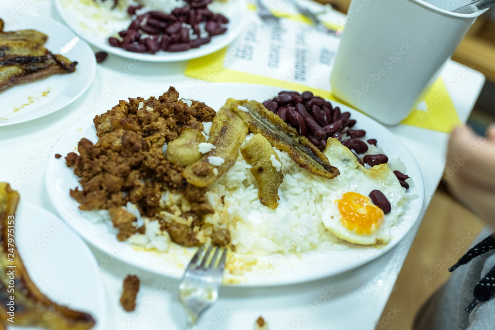 Typical Colombian dish Bandeja Paisa. Typical Colombian dish Bandeja Paisa.