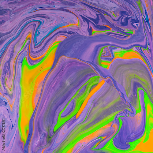 Abstract paint texture art. Colorful design. Psychedelic background.