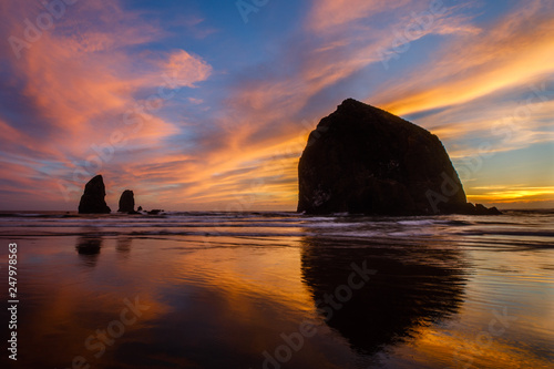 Golden Hour on Haystack Rock