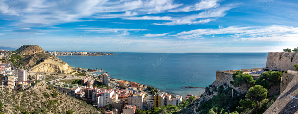 Summer view of a spanish city coastline