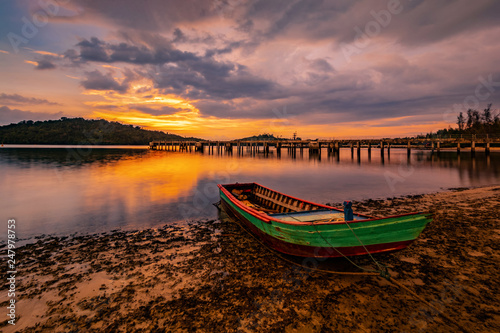 The old boats and evening light © Teerayuth