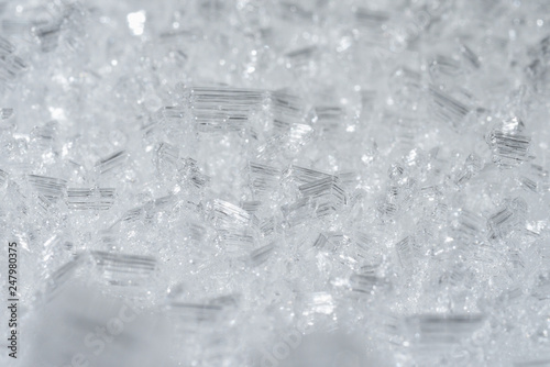 Crystals of ice