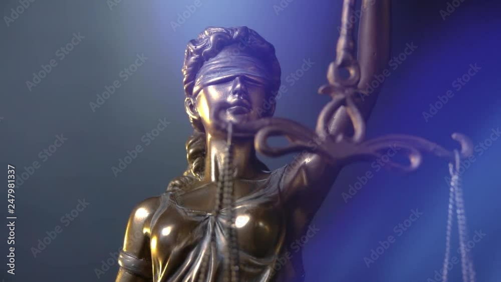 4k Lady Justice zoom in close up dolly shot - law concept shallow depth of field 4k Lady Justice zoom in close up dolly shot - law concept shallow depth of field
