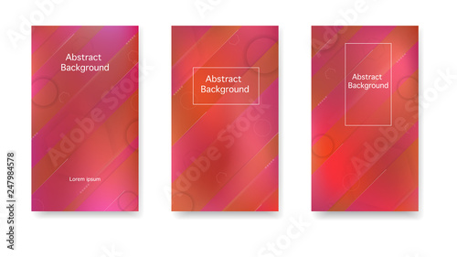 Creative cover in a minimalist style. Color geometric gradient, abstract background. Gradient, neon, lines, forms. Vector.